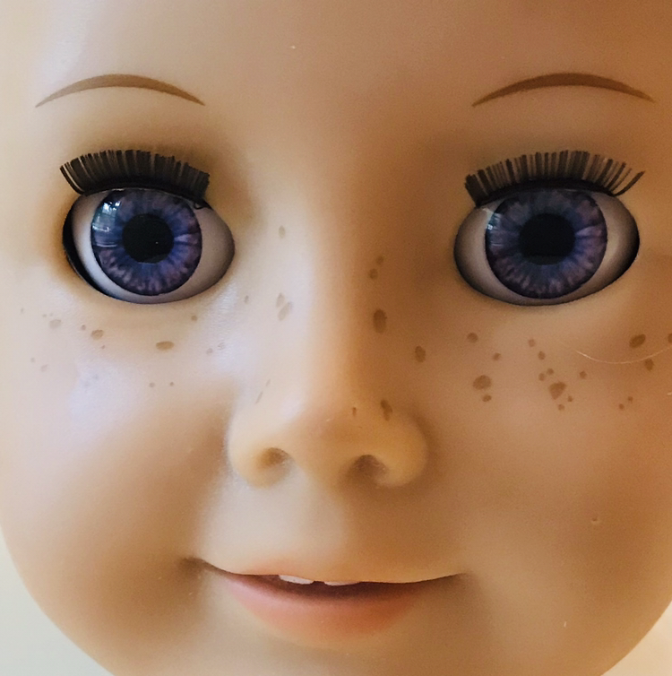 #1 Blue Doll Eyes Custom 13mm will fit American Girls bitty baby 